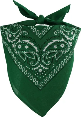 Produktbild von Bandana Tuch Paisley Muster 02 grün-waldgrün quadratisches Kopftuch