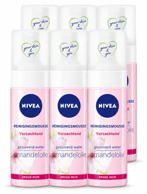 Productafbeelding van 6 x NIVEA Essentials Kalmerende Reinigingsmousse - voor droge en gevoelige huid - 150 ml - Voordelige verpakking - 6 stuks