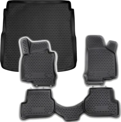 Produktbild von Gummi Kofferraumwanne + Fußmatten Set für VW Golf 5 + 6 Variant, Bj. 2007-2013