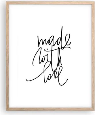 Produktbild von Gerahmtes Poster - Rahmen in heller Eiche - Erstellt mit Liebe - 40x50 cm - Wand Bild - Wanddeko - Wandbilder - Kunstposter - Wandposter - Bilderrahmen - Bilder - Kunstdruck - P2NPA40x50-4499