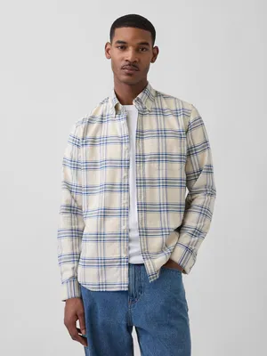 Produktbild von GAP Herren Kariertes Hemd aus Oxford-Baumwolle mit Button-Down-Kragen, langen Ärmeln, XXL