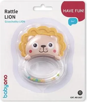 Image de Hochet bébé, jouet de dentition Lion, jaune
