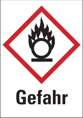 Produktbild von Dreifke® Gefahrstoffetiketten - Flamme über einem Kreis (GHS0 - 37x52 mm Foli...