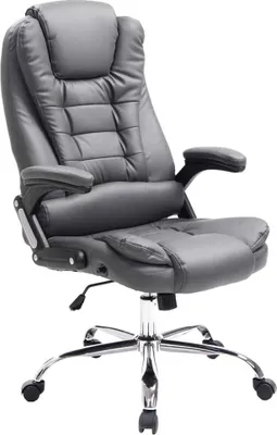 Obrázek produktu pro kancelářská židle - ergonomická kancelářská židle - čalounění z Imitace kůže, nastavitelná výška sedáku. Barva: šedá