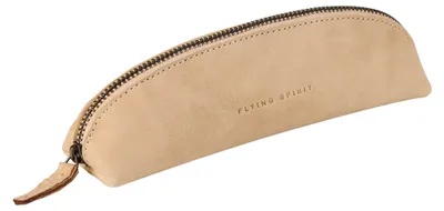 Image de Clairefontaine Flying S. Pochette en cuir beige 18x5,5