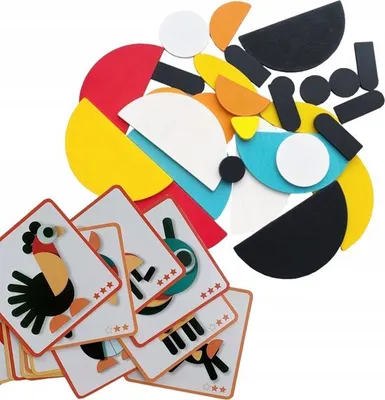 Obrázek produktu pro Montessori hračka - Dřevěné puzzle - Vzdělávací hračka s 20 kartami a 28 tvary pro děti