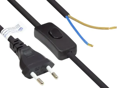 Imagen del producto de Good Connections P0386-S015 Good Connections Euro-Netzkabel an open end schw. 1,5m