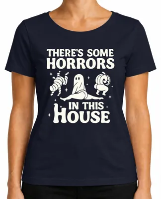 Obrázok produktu pre Halloween Geist Twerking Lustig Damen T-Shirt, Navy, M