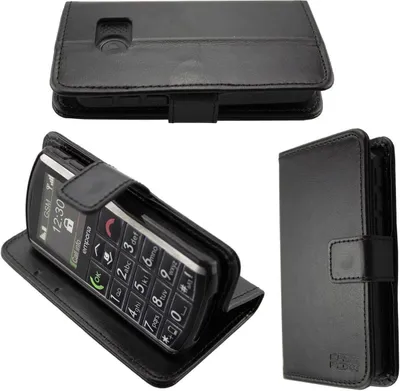 Image de caseroxx étui pour téléphone portable compatible avec Emporia Pure V25 Book Bag Wallet Case en noir