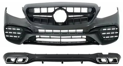 Obrázek produktu pro Sada karoserie pro Mercedes třídy E W213 16-2019 E63 Designové chromované lišty výfuku.