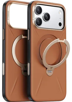 Produktbild von MagSafe-Hülle für Apple iPhone 18 Pro / 17 Pro, Torras, QPRO Leather, Braun