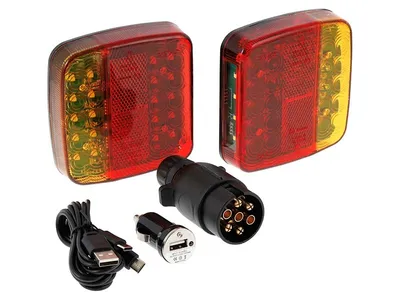 Produktbild von Wireless LED-Anhängerleuchten-Set, 26 LEDs, 12/24V