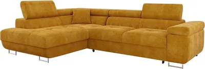 Produktbild von MIRJAN24 Ecksofa Torezio, Stilvoll Eckcouch mit Bettkasten und Schlaffunktion, Moderne Schlafsofa (Farbe: Wave 05, Seite: Links)