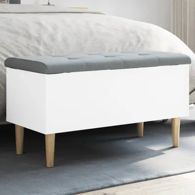 Produktbild von Möbel Sitzbank mit Stauraum Weiß 82x42x46 cm Holzwerkstoff - Sitzbänke &11254