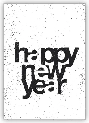 Produktbild von Trendige Silvesterkarte, Designer Neujahrsgruß: Happy new year