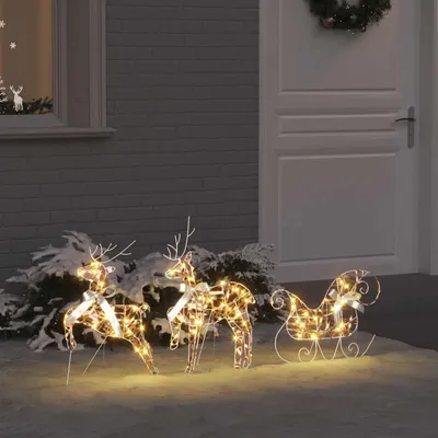 Obrázok produktu pre vidaXL LED sob so 60 LED diódami 3 ks Teplá biela PET