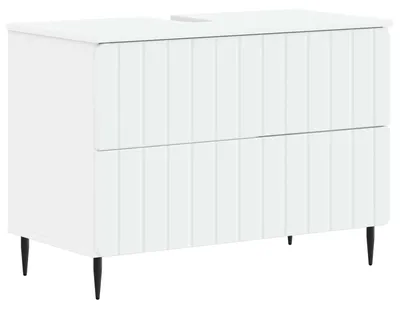 Produktbild von vidaXL Waschbeckenschrank ZWOLLE Weiß 82 x 41 x 58,5 cm Holzwerkstoff