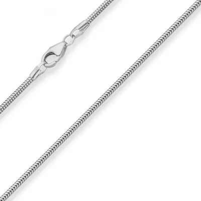 Produktbild von 1,6mm Schlangenkette Silberkette Collier Halskette aus 925 Silber 45cm
