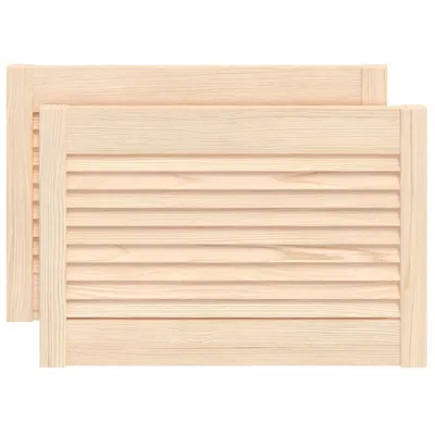 Produktbild von vidaXL Schranktüren Lamellen-Design 2 Stk. 39,5x59,4 cm Massivholz