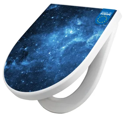 Produktbild von WC Sitz mit Absenkautomatik D Form Motiv Universum [TDW3 10437]