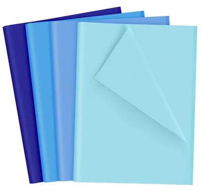 Zdjęcie produktu dla Papier do pakowania prezentów, 108 arkuszy, niebieski, papier jedwabny, idealny do pakowania prezentów i dekoracji