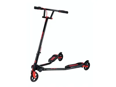 Zdjęcie produktu dla TPFSports Stuntscooter Wiggler czarny – hulajnoga do trików – hulajnoga z mechanizmem wahadłowym – hulajnoga składana – hulajnoga do trików dla dzieci od 5 lat