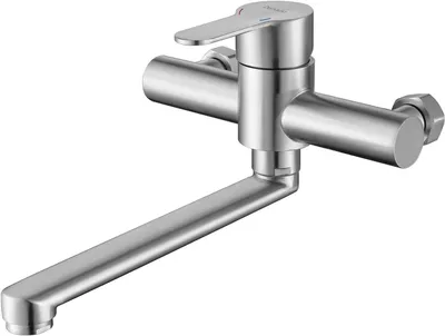 Obrázok produktu pre Nástenná zmiešavacia batéria 23 cm, nehrdzavejúca oceľ, do kuchyne, otočná o 360 stupňov