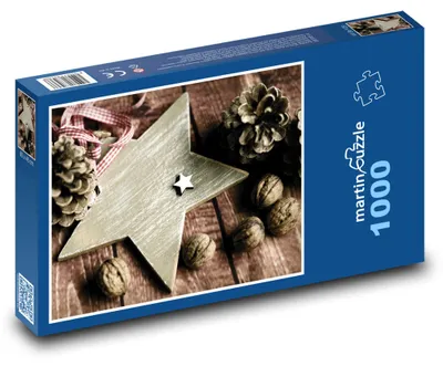 Zdjęcie produktu dla Puzzle 1000 Dekoracja świąteczna - gwiazda - martinpuzzle