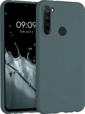 Produktbild von kwmobile Hülle kompatibel mit Xiaomi Redmi Note 8 (2019 / 2021) Hülle - weiches TPU Silikon Case - Cover geeignet für kabelloses Laden - Dunkler