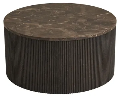 Produktbild von Ida Couchtisch Ø80 cm Marmor Nachbildung braun.