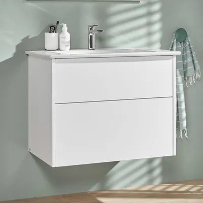 Image de Meuble sous-vasque Villeroy & Boch Finero, 80 cm, avec vasque et 2 tiroirs