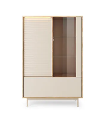 Zdjęcie produktu dla MINIO go for it, Vitrine LITA 1, Eiche geölt/Kaschmir