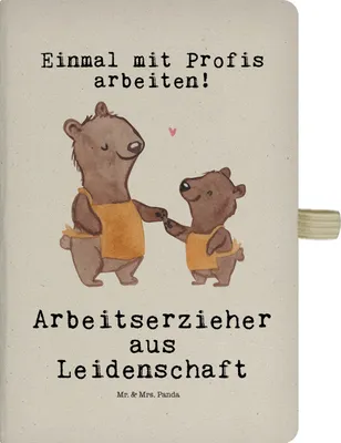 Produktbild von Mr. & Mrs. Panda Tagebuch Arbeitserzieher Leidenschaft - Transparent - Geschenk, Notizbuch A5, Ausbildung, Studium, Adressbuch, Pädagogische Fachkraft, Beruf, Kladde