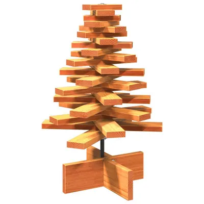 Obrázok produktu pre Drevený vianočný stromček voskovohnedý 60 cm masívna borovica