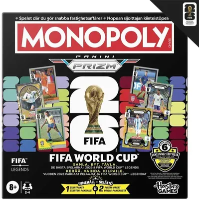 Produktbild von Hasbro Brettspiel Fußball Monopoly FIFA World Cup 2026 mit Karten