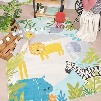 Zdjęcie produktu dla Volero - Dywan dziecięcy - Jungle Lion Kolorowy - 160x230 cm