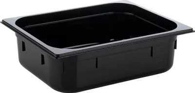 Produktbild von APS 82065 GN 1/2 Behälter, Polycarbonat, 32,5 x 26,5 cm, Tiefe 100 mm, 5,9 Liter, schwarz