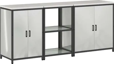 Obrázek produktu pro Kuchyňská skladovací sada HATTEM 3 pcs Stříbrná