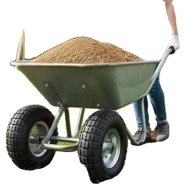 Imagen del producto de Ruedas para carretillas, 4.10/3.50-4 pulgadas, neumático de goma resistente, llanta de metal, rodamiento de 20 mm, capacidad de carga de 100 kg