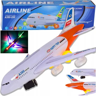 Produktbild von Lolex | Interaktives Passagierflugzeug - Geräuscheffekt - Led Lichtspielzeug - Ab 3 Jahren - 31 × 12 × 7 Cm