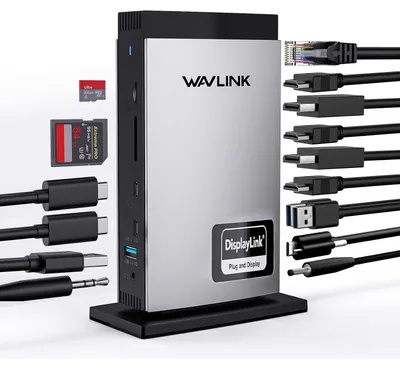 Zdjęcie produktu dla Stacja dokująca do laptopa - 4K@60Hz - 15 portów - 3 HDMI i 2 DP