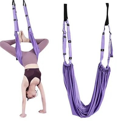 Immagine prodotto di Amaca yoga aerea fascia fitness pilates stretching schiena relax esercizi casa elastica stabile