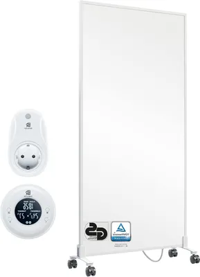 Produktbild von Infrarot-Heizung – Standheizgerät – Raumheizung – Mit Thermostat – 1200 Watt – Schwarz