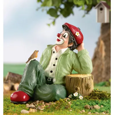 Produktbild von Gilde Clown, Eine kleine Auszeit, Vogelmotiv, Kunstharz, mehrfarbig, VE 1 Höhe: 10.00 cm Breite: 10.00 cm Tiefe: 10.00cm 10261