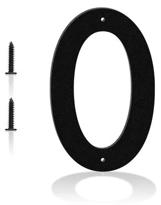 Produktbild von Moderne Hausnummer aus Metall, 15,2 cm hoch – schwarz, wetterbeständig und einfach zu installieren