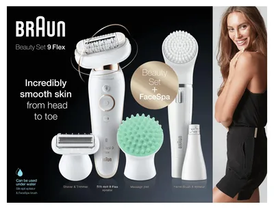 Immagine prodotto di Braun Silk Epil 9 Flex 9-300 Beauty Set Epilatore Elettrico Testina Flessibile