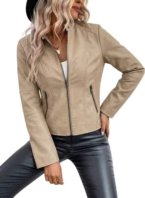 Productafbeelding van Currero Leren Jas Dames Khaki XXL