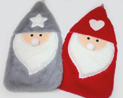 Produktbild von Wärmflasche mit Weihnachtsmannbezug und 1 Liter Wärmflasche