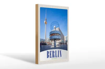 Produktbild von Holzschild Reise 20x30cm Berlin Deutschland Alexanderplatz