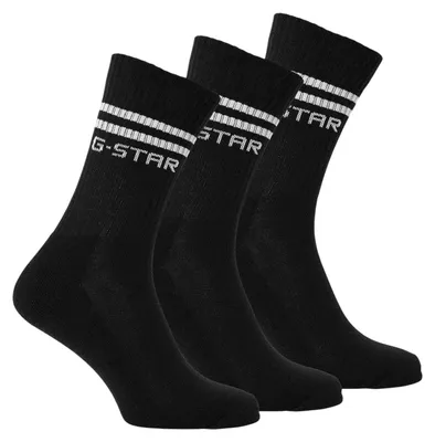 Produktbild von G-Star - Socken für Herren/Damen Uni (3er-Pack) GT15984 (Einheitsgröße) (Schwarz)